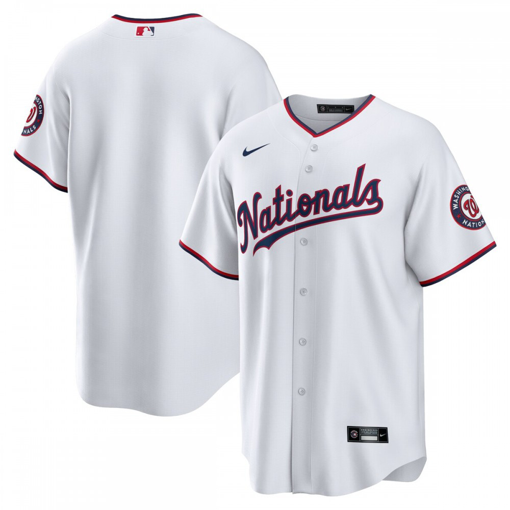 Washington Nationals Alternate Replica Team Jersey - White-Pro Kit Vault | Brand New 26/27 Sports Jerseys